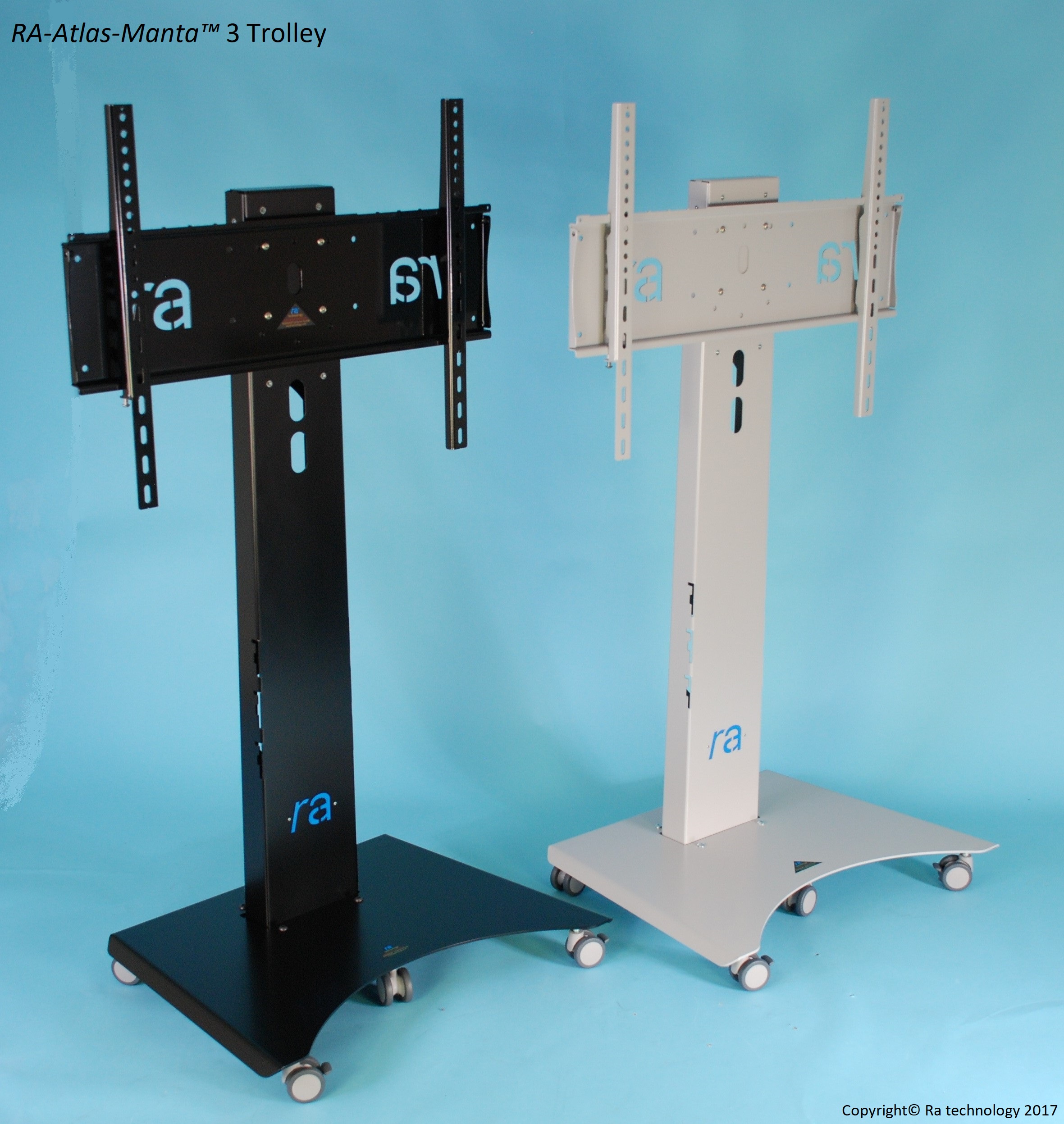 RA Atlas Manta-3-Mobile. Fixed Height Trolley. Screens up to 75"